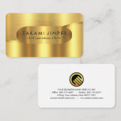 Luxurious Gold Wave Layers CEO Visitekaartje (Voorkant / Achterkant)