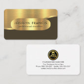 Luxurious Gold Wave Layers Chauffeur Visitekaartje (Voorkant / Achterkant)