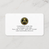 Luxurious Gold Wave Layers Chauffeur Visitekaartje (Achterkant)