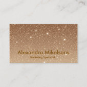 Luxurious goud glitter sprankel zakelijk visitekaartje (Voorkant)