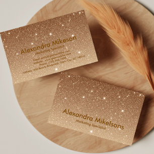 Luxurious goud glitter sprankel zakelijk visitekaartje