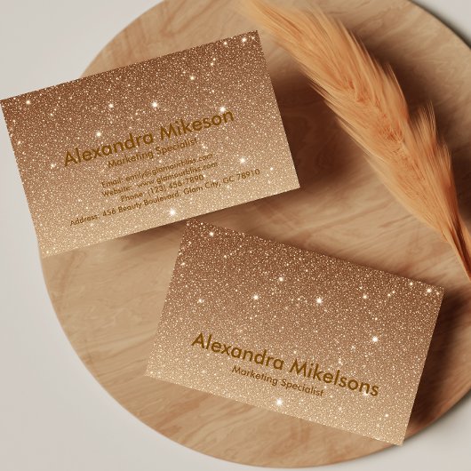 Luxurious goud glitter sprankel zakelijk visitekaartje