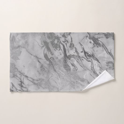 LUXURIOUS GRAY Silver HAMPTON TOWEL SET Bad Handdoek (Handdoek)