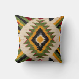 Luxurious Green Kilim Lumbar Pillow for Any Room Kussen