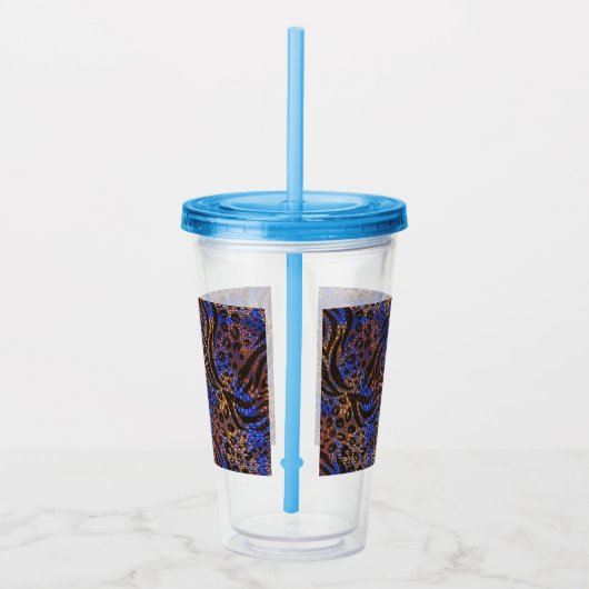 Luxurious Leopard and Zebra Print Pattern Acryl Drinkbeker (Rechts)