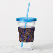 Luxurious Leopard and Zebra Print Pattern Acryl Drinkbeker (Achterkant)