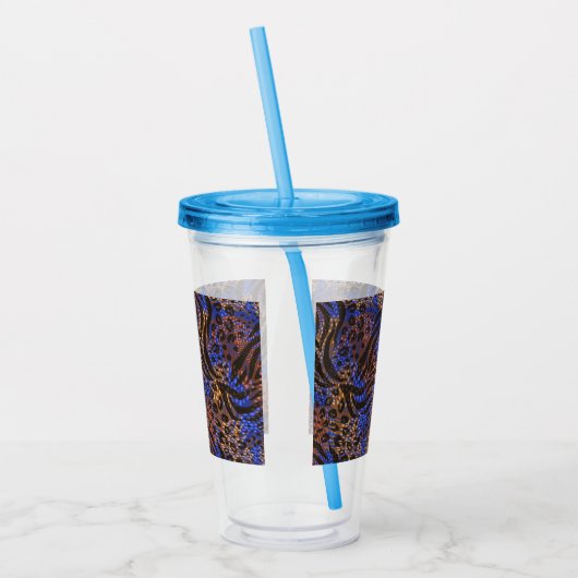 Luxurious Leopard and Zebra Print Pattern Acryl Drinkbeker (Links)