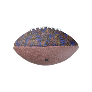 Luxurious Leopard and Zebra Print Pattern American Football