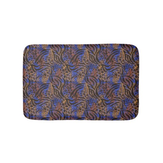 Luxurious Leopard and Zebra Print Pattern Badmat (Voorkant)