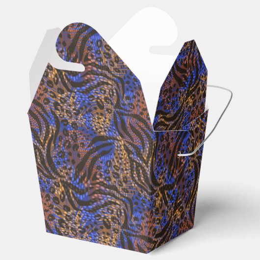 Luxurious Leopard and Zebra Print Pattern Bedankdoosjes (Geopend)