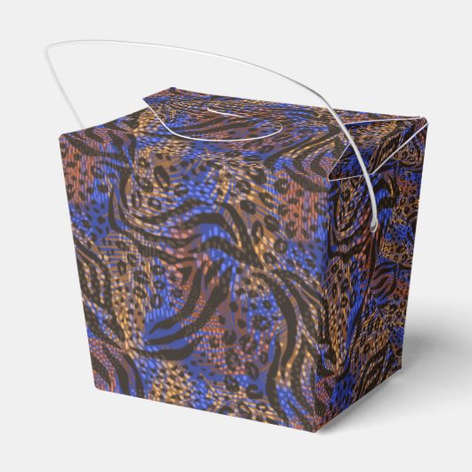 Luxurious Leopard and Zebra Print Pattern Bedankdoosjes (Achterkant)