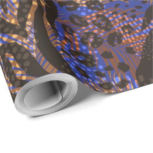 Luxurious Leopard and Zebra Print Pattern Cadeaupapier (Rol Hoek)