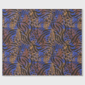 Luxurious Leopard and Zebra Print Pattern Cadeaupapier (Vlak)