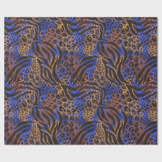 Luxurious Leopard and Zebra Print Pattern Cadeaupapier (Vlak)