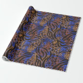 Luxurious Leopard and Zebra Print Pattern Cadeaupapier (Uitgerold)