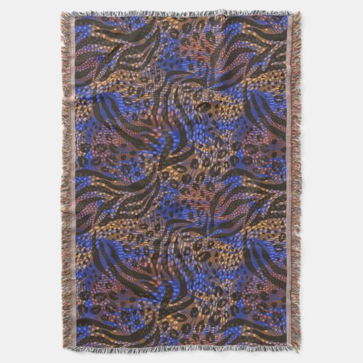 Luxurious Leopard and Zebra Print Pattern Deken (Voorkant Verticaal)