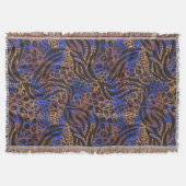 Luxurious Leopard and Zebra Print Pattern Deken (Voorkant)