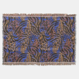 Luxurious Leopard and Zebra Print Pattern Deken