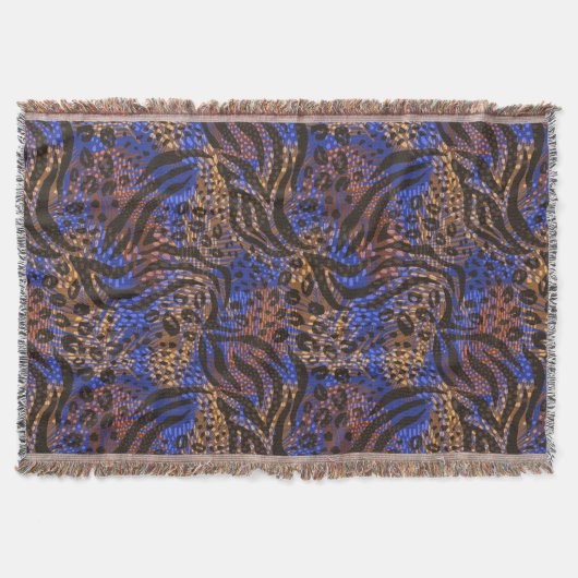 Luxurious Leopard and Zebra Print Pattern Deken (Voorkant)