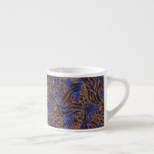 Luxurious Leopard and Zebra Print Pattern Espresso Kop (Rechts)