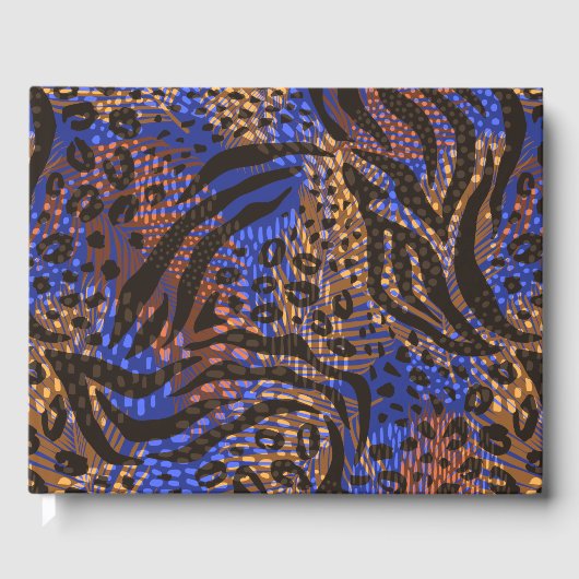 Luxurious Leopard and Zebra Print Pattern Gastenboek (Voorkant)