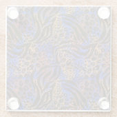 Luxurious Leopard and Zebra Print Pattern Glazen Onderzetter (Achterkant)
