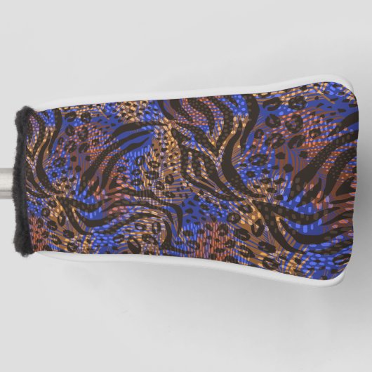 Luxurious Leopard and Zebra Print Pattern Golfheadcover (Voorkant)