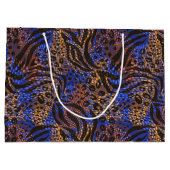 Luxurious Leopard and Zebra Print Pattern Groot Cadeauzakje (Achterkant)