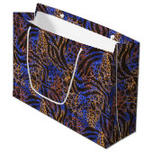 Luxurious Leopard and Zebra Print Pattern Groot Cadeauzakje (Voorkant Gekanteld)