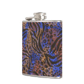 Luxurious Leopard and Zebra Print Pattern Heupfles (Links)