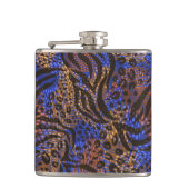 Luxurious Leopard and Zebra Print Pattern Heupfles (Voorkant)