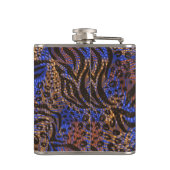 Luxurious Leopard and Zebra Print Pattern Heupfles (Achterkant)