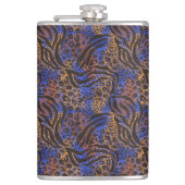 Luxurious Leopard and Zebra Print Pattern Heupfles (Voorkant)