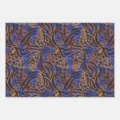 Luxurious Leopard and Zebra Print Pattern Inpakpapier Vel (Voorkant 3)