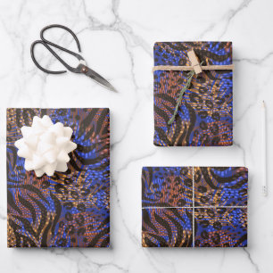 Luxurious Leopard and Zebra Print Pattern Inpakpapier Vel