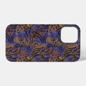 Luxurious Leopard and Zebra Print Pattern iPhone Hoesje (Achterkant horizontaal)