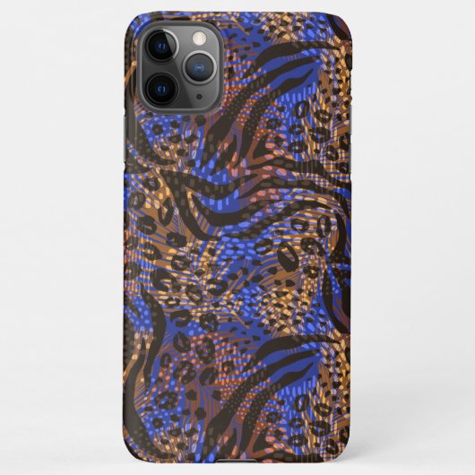 Luxurious Leopard and Zebra Print Pattern iPhone Hoesje (Achterkant)