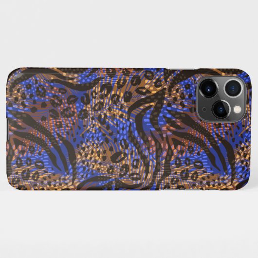 Luxurious Leopard and Zebra Print Pattern iPhone Hoesje (Achterkant horizontaal)