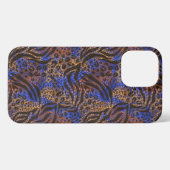 Luxurious Leopard and Zebra Print Pattern iPhone Hoesje (Achterkant horizontaal)