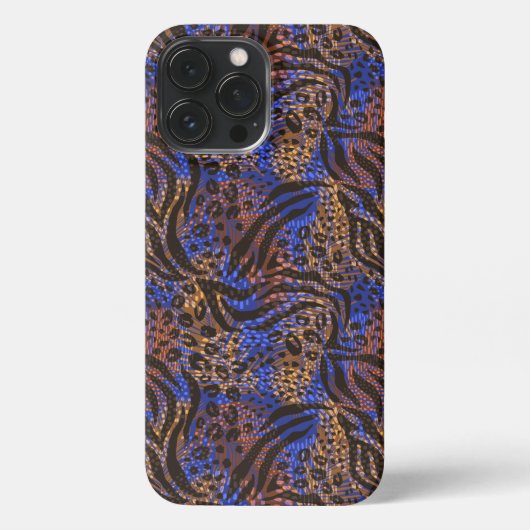 Luxurious Leopard and Zebra Print Pattern iPhone Hoesje (Achterkant)