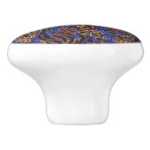Luxurious Leopard and Zebra Print Pattern Keramische Knop (Zijkant)