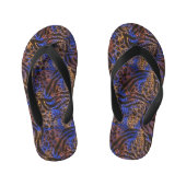 Luxurious Leopard and Zebra Print Pattern Kinder Teenslippers (Voetbed)