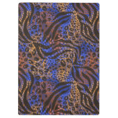 Luxurious Leopard and Zebra Print Pattern Klembord (Achterkant)