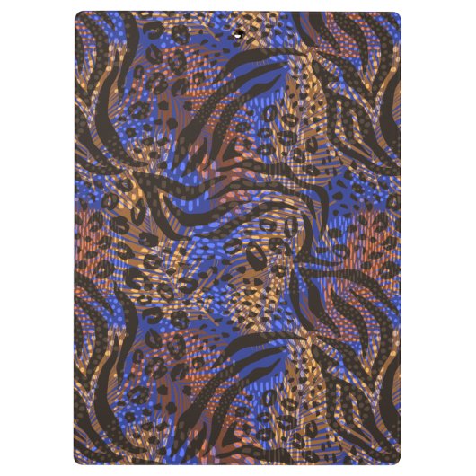 Luxurious Leopard and Zebra Print Pattern Klembord (Achterkant)