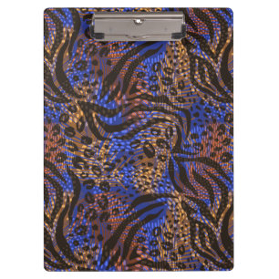 Luxurious Leopard and Zebra Print Pattern Klembord