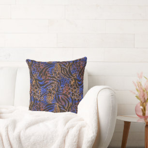 Luxurious Leopard and Zebra Print Pattern Kussen