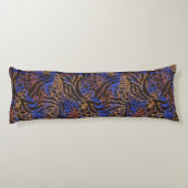 Luxurious Leopard and Zebra Print Pattern Lichaamskussen (Achterkant)