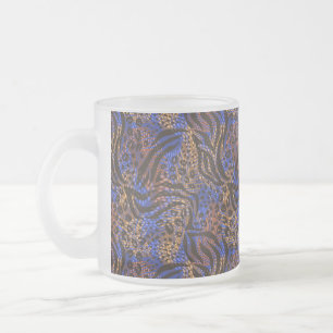 Luxurious Leopard and Zebra Print Pattern Matglas Koffiemok