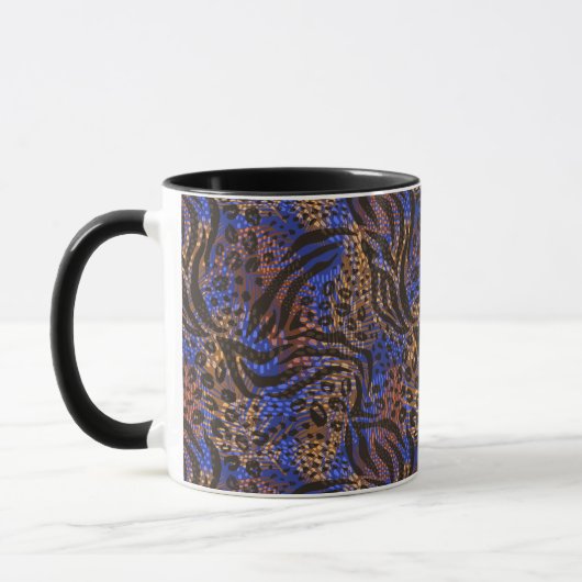 Luxurious Leopard and Zebra Print Pattern Mok (Links)