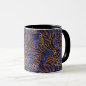 Luxurious Leopard and Zebra Print Pattern Mok (Voorkant rechts)